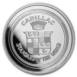 Srebrna Moneta Cadillac - La Mothe Cadillac Logo 1 uncja 24h