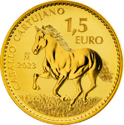 Złota Moneta Hiszpański Koń Carthusian 1 uncja