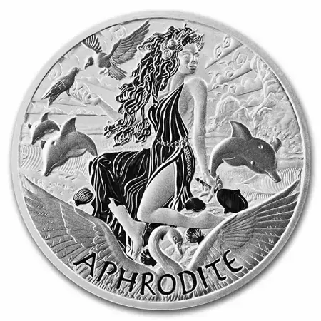 Srebrna Moneta Bogowie Olimpu: Afrodyta 1 uncja 24h