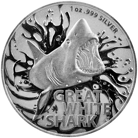 Srebrna Moneta Great White Shark 1 uncja 24h