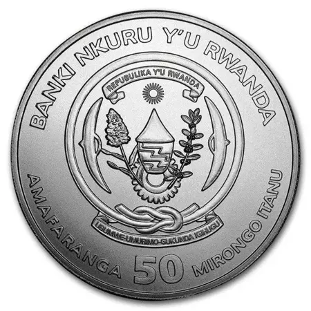Srebrna Moneta Rok Koguta - Rwanda 1 uncja 2017r 24h