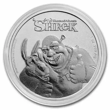 Srebrna Moneta Shrek 1 uncja 24h