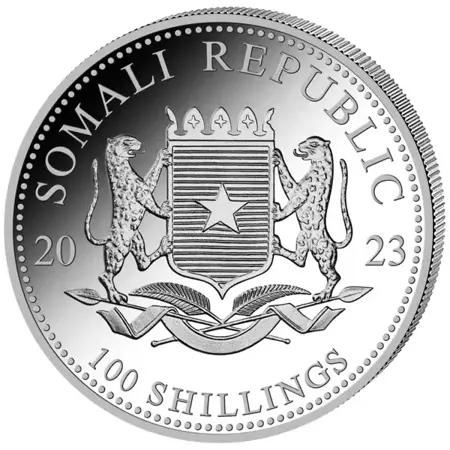 Srebrna Moneta Somalijski Słoń 1 uncja 2023r 24h