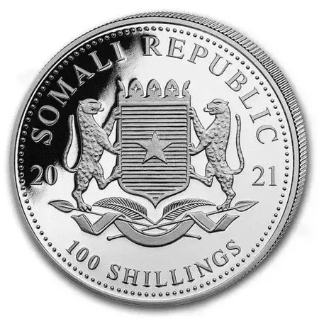 Srebrna Moneta Somalijski Słoń 1 uncja 24h