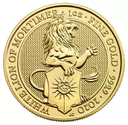 Złota Moneta Bestie Królowej: White Lion of Mortimer 1 uncja 24h
