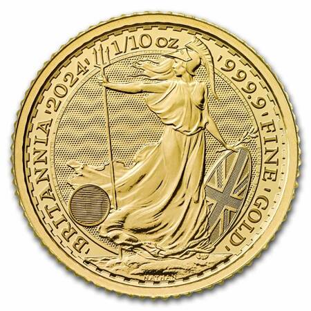 Złota Moneta Britannia 1/10 uncji 24h