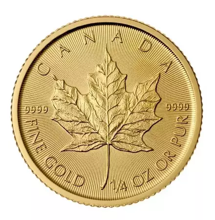 Złota Moneta Kanadyjski Liść Klonowy 1/4 uncji 24h